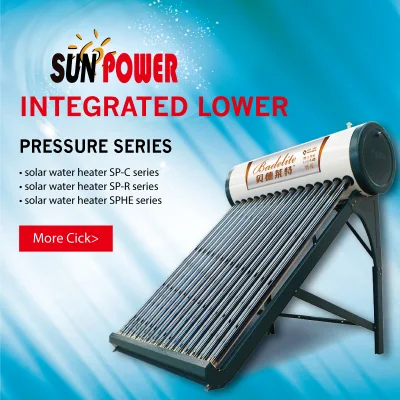Заводская поставка Привлекательная цена Компактный вакуумный трубчатый солнечный водонагреватель низкого давления